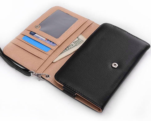 Kroo Clutch Wallet for Smartphones up to 6-Inch - Black...