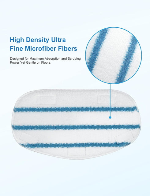 8 Pack Pur Steam Mop Pads Compatible with PurSteam ThermaPro 10-in-1 and 211 Steam Mop Cleaner Microfiber Pur Steam Mop Replacement Pad Washable R...