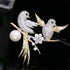 Rhinestone Birds Brooch Pin for Women Men Fashion Crystal Animal Brooches Lapel Pins Elegant Dress Accessories Jewelry Gift Box Boutonniere Corsag...