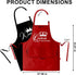 King Queen Apron Set Couple Aprons for Valentine's Day gifts His and Her Aprons for Couples...