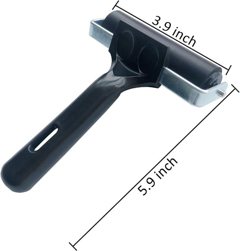 Benvo Rubber Brayer 4 inch Rubber Roller for Printmaking, Painting, Applying Glue, Wallpaper, Block Stamping Anti Skid Construction Tools with Har...