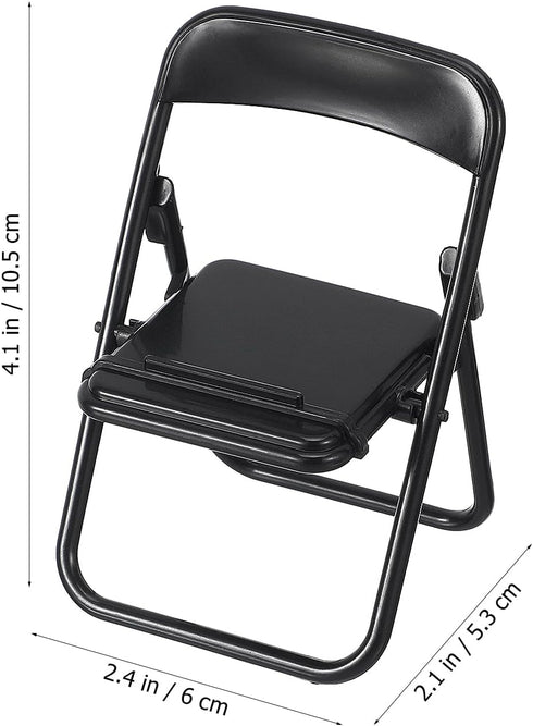 12pcs Mini Foldable Chairs Dollhouse Mini Stand Model Chair Desk Phone Stand for Dollhouse Decoration...