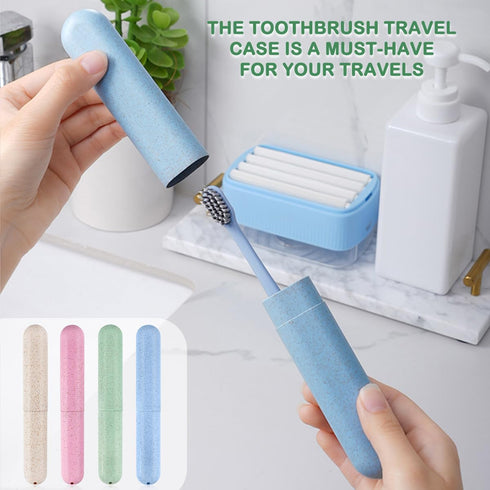 4Pcs Travel Toothbrush Case Portable Toothpaste Toothbrush Cover Storage Box Toothbrush Holder for Trip Camping School...