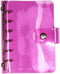 A7 Pink Red Glitter PVC Binder Cover Round Ring Binders Dia 15mm 6-Rings Snap Button Closure Shiny Dots Decor Loose Leaf Journal Albums DIY Cover ...