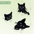 Peeping Cat Metal Garden Decor,Cute Cat Garden Decor,Cat Garden Statue,Black Cat Statue for Indoor and Outdoor,Cat Lover Gifts for Women,Set of 3 ...