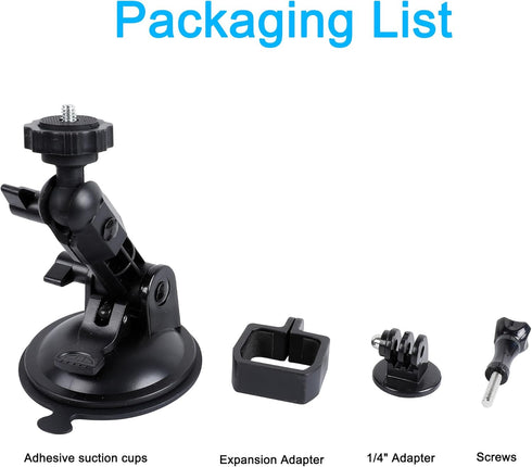 PellKing Suction Cup Mount for DJI Osmo Pocket 3,Car Windshield Window Dash Holder Kit with Expansion Adapter Accessories for DJI OSMO Pocket 3 Ca...