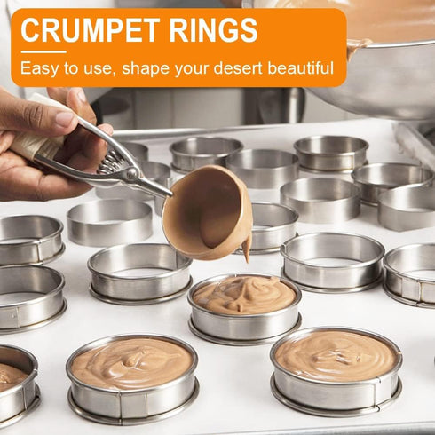 3.15inch English Muffin Rings, 6pcs Double Rolled Stainless Steel Rings Molds for Cooking English Muffin...