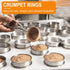 3.15inch English Muffin Rings, 6pcs Double Rolled Stainless Steel Rings Molds for Cooking English Muffin...