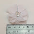 Chenkou Craft Pack of 12pcs Chiffon Flowers Ribbon Bows W/Beads 2-3/8" (60mm) Appliques Wedding Decor Bulk Lots (White)...