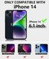 for iPhone 14 Case & iPhone 13 Case 6.1" with 2 Screen Protector Tempered Glass, Heavy Duty Military Grade Full Body Protection Drop-Proof Phone C...