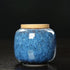 123Arts Ceramic Sugar Bowl Tea Canister with Sealed Wooden Lid...