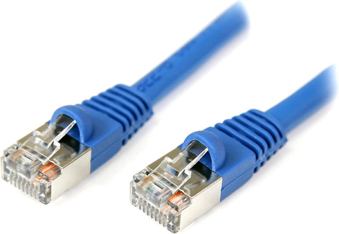StarTech.com 7 ft. (2.1 m) Cat5e Ethernet Cable - Patch Cable - Shielded - Blue - Ethernet Network Cable (S45PATCH7BL)...