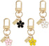 4 PCS Cute Flower Keychains Aesthetic Keychain Charms Daisy Keychain Enameled Keychains Mini Keychain Earphone Case Accessories Keyrings and Keych...