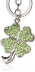 Liavy's Green Irish 4 Leaf Clover Charm Fashionable Keychain - Sparkling Crystal - Unique Gift and Souvenir...