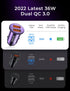 Fast Car Charger Fast Charge AINOPE USB Car Charger Adapter 36W All Metal Mini Cigarette Lighter USB Charger Quick Charge Compatible with iPhone 1...