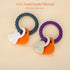 Silicone Teething Ring Toy, Halloween Baby Teether Toys with Rattles Pumpkin and Ghost, Sensory Chew Toys for Babies 3-6-12 Months to Soothe Sore ...