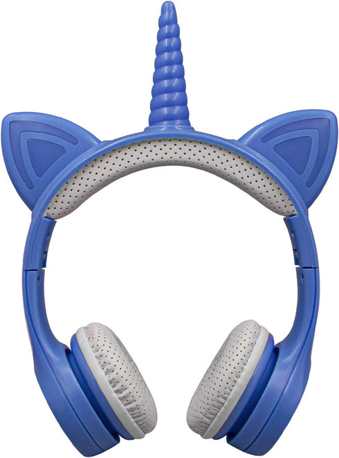Unicorn Kids Bluetooth Headphones,15 Hours Play time, Toddler Bluetooth Headphones for Girls Boys Laptop Phones,Led Light Up Kids Wireless Headpho...