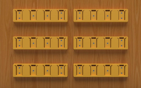 Battery Rack Compatible DeWalt 20V Battery Holder, Mount 4 Slot Bulk Battery Garage Tool, Dewallt 20v Tools, Wall Display Hook Holder (Yellow-1pc)...