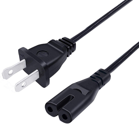 2 Prong Power Cord Replacement for DR.J Professional 3600 Brightness Home Theater Projector HI-04 1080P Mini Projector, Deeplee DP36 LCD Mini Proj...