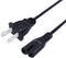 2 Prong Power Cord Replacement for DR.J Professional 3600 Brightness Home Theater Projector HI-04 1080P Mini Projector, Deeplee DP36 LCD Mini Proj...