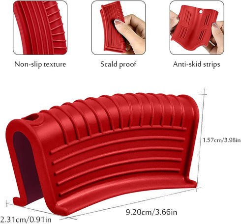 Silicone Assist Handle Holder, Hot Skillet Handle Covers Pot Grip Handle Sleeve Cast Iron Skillets Non-Slip Heat Resistant Pan Grip Cover for Cast...