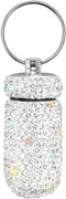 Portable Pill Case Pill Container Waterproof Pill Holder with Keychain Bling Pill Box Medicine Dispenser Bottle Storage for Outdoor Camping Travel...