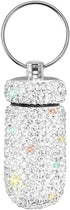 Portable Pill Case Pill Container Waterproof Pill Holder with Keychain Bling Pill Box Medicine Dispenser Bottle Storage for Outdoor Camping Travel...