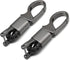 Car Key Fob Keychains Leather Holder Key Chain Sturdy Metal with D-Ring for Men and Women 2 Pack, Black, 360 Degree Rotatable, with Screwdriver...