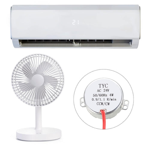 Synchronous Gear Motor AC 24V 1.4-1.7RPM 50-60Hz D Shaft CCW/CW 4W Electric Motor Turntable Motor for Cup Turner Electric Fan...