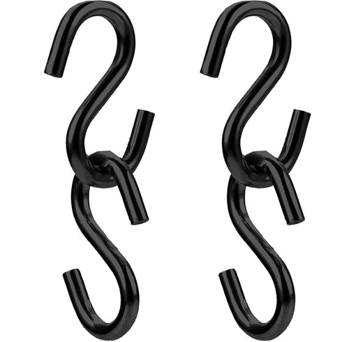 Shappy S Hooks Heavy Duty, Max 441 Lbs Black S Hooks for Hanging Plants Hammock S Shaped Hanging Hooks Strong Utility Hooks for Swing Pots Pans Ki...