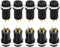 10pcs 3.5mm Mini Stereo Female Jack Socket Plug with Nuts 3.5mm Stereo Panel Mount Jack Solder Connector Headphone Audio Video Vertical Socket 4 P...