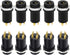 10pcs 3.5mm Mini Stereo Female Jack Socket Plug with Nuts 3.5mm Stereo Panel Mount Jack Solder Connector Headphone Audio Video Vertical Socket 4 P...