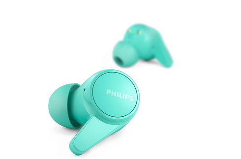 PHILIPS T1207 True Wireless Headphones with Up to 18 Hours Playtime and IPX4 Water Resistance, Teal...