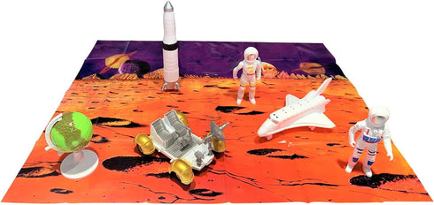 WARM FUZZY Toys Kids Tub of 7 Realistic Astronaut Figurines, 1 Tub & Playmat - Engaging Educational Playtime - Ultimate Fun & Learning Experience ...