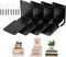 Invisible Floating Bookshelves, Heavy-Duty Book Organizers, Iron Hanging Shelves for Bedroom, Living Room, Playroom, Office, 4 Pieces, Black...