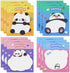 12 Pack Cute Panda Sticky Note,360 Sheets Cartoon Animal Self-Stick Note Pads Memo Pads Notepad Message Note Reminder Note for Kid Plan Index Stud...