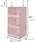GRANNY SAYS 3-Shelf Hanging Closet Organizer, Collapsible Closet Hanging Shelves, Nursery Hanging Organizer, Pink, 29 ½" H X 12" W X 12" D, 1-Pack...