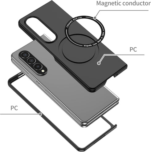 Phone Case for Samsung Galaxy Z Fold4, Dual Layer protection Military Grade Drop Shockproof with Wireless Charging Case for Galaxy Z Fold 4 6.1" M...