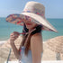 6" Extra Wide Brim Sun Hats UPF 50+ UV Protection Packable Beach Hat Strap Women...