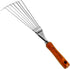 Japanese Hand Rake Garden Tool, Japanese Steel with Wood Handle, Small Rake for Leaves, Handheld Garden Cleaning Tool, Made in Japan, Silver...