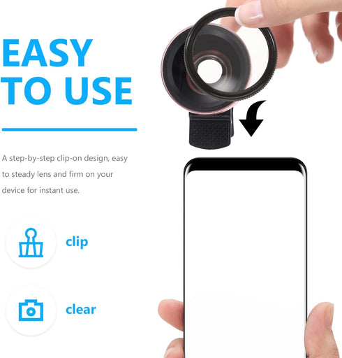 Totority Phone Circular Polarizer, 37mm Ultrathin Clip- on CPL Phone Lens Camera Ultra Thin Circular Polarizers Neutral Density Lens Camera Lens (...