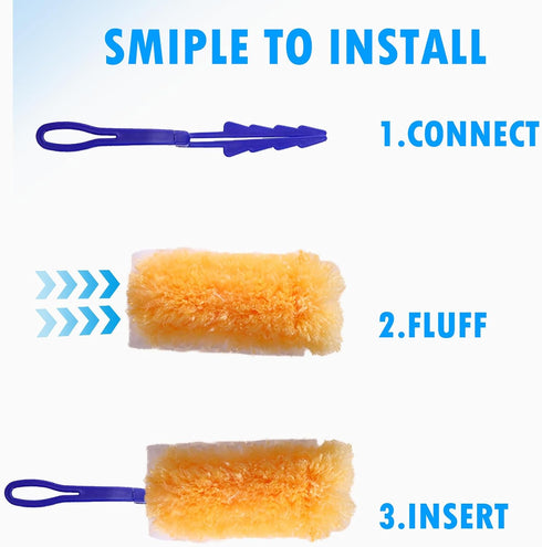 20 Count Heavy Duty Duster Kit for Swiffer Duster, Unscented Disposable Dusters with 1 Handle for Cleaning...