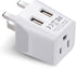 Ceptics UK Travel Adapter Plug - with 2 USB + USA Socket Input - Type G - Ultra Compact - Safe Grounded Perfect for Cell Phones, Laptops, Camera C...