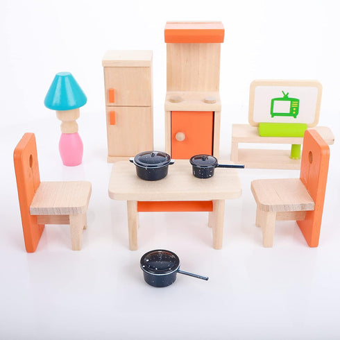 Dollhouse Kitchen Cookware Set, 4Pcs Miniature Metal Pots and Pans Dollhouse Decoration Accessories Kitchen Accessories Party Supplies for Dollhou...