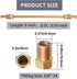 MuHize 6 Inches Brake Line Kit - Premium 3/16 Copper-coated Brake Line Tube with fittings, Each End Double Flared Brake Line Tubing with 6 Fitting...