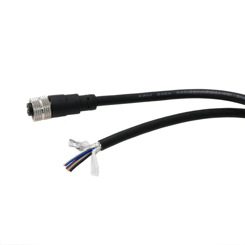 M12 A-Coded 5 pin Female Actuator Sensor Electrical Cable to Open for Industrial Control Automation, Network, CANopen, IO Link, Profibus 3m...