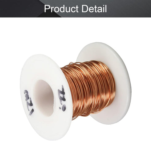 Fielect 0.55mm Inner Dia Magnet Wire Enameled Copper Wire Winding Coil 49.2Ft Length QA-1-155 Model Widely Used for A Variety of Motors...
