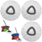 3 Pack Mop Replace Head, Great Cleaning Power Spin Mop Replacement Head for Easywring 1-Tank System, Easy Cleaning, Microfiber, Machine Washable f...