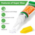 36 X 3G Super Strong Glue Fast Drying Liquid, Premium Super Glue Kit with Anti Clog Caps Thick Viscosity Cyanoacrylate Glue for Plastic, Metal, Pl...