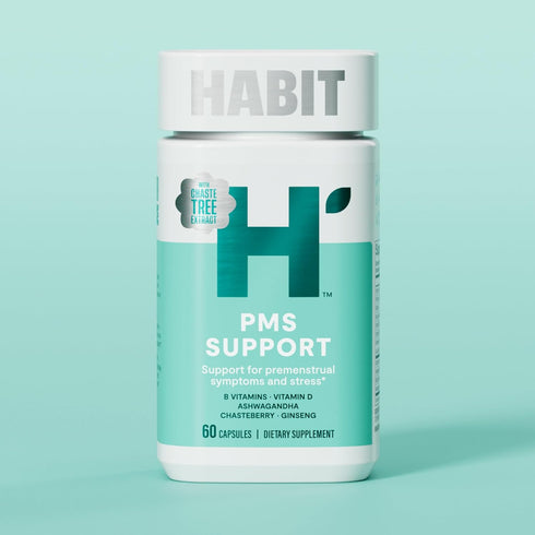 HABIT PMS Support Supplement for Women (60 Capsules) - Supports Premenstrual Symptoms & Stress, Hormone Balance, Mood, B Vitamins, Vitamin D, Chas...